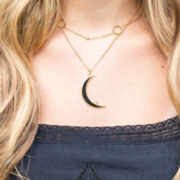Crescent Your - Necklace AMD with the – COLLECTIVE Versatility! Sparkle Style Glam and