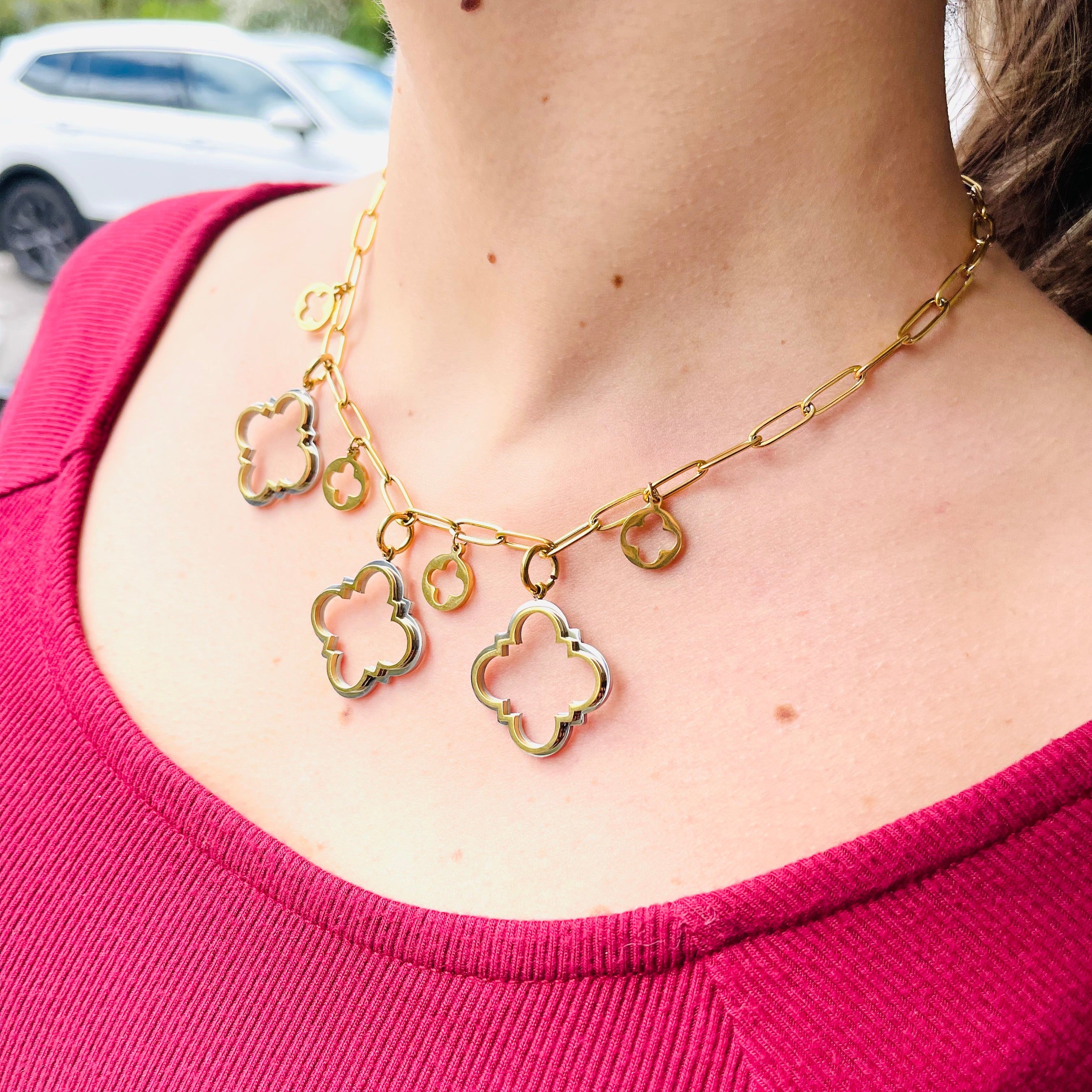 Quatrefoil Charm Necklace - AMD COLLECTIVE