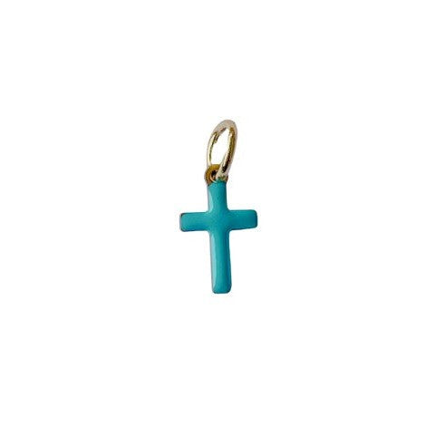 Enamel Cross Charm - 10mm