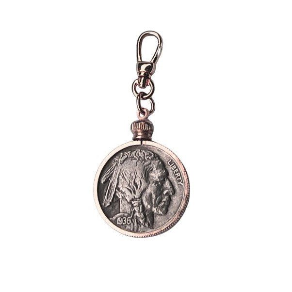 Buffalo Indian Coin Charm