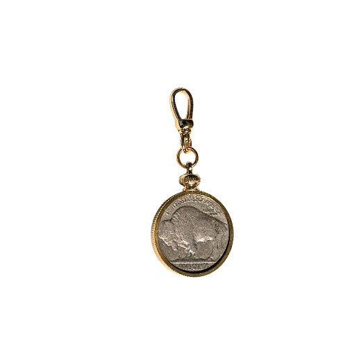 Buffalo Indian Coin Charm