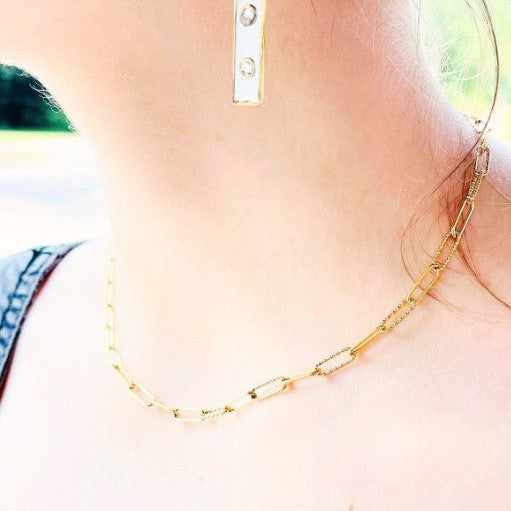 Make a Dent Paperclip Link Necklace